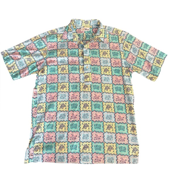 Vintage Reyn Spooner Half-Placket Shirt - Picture 1 of 5